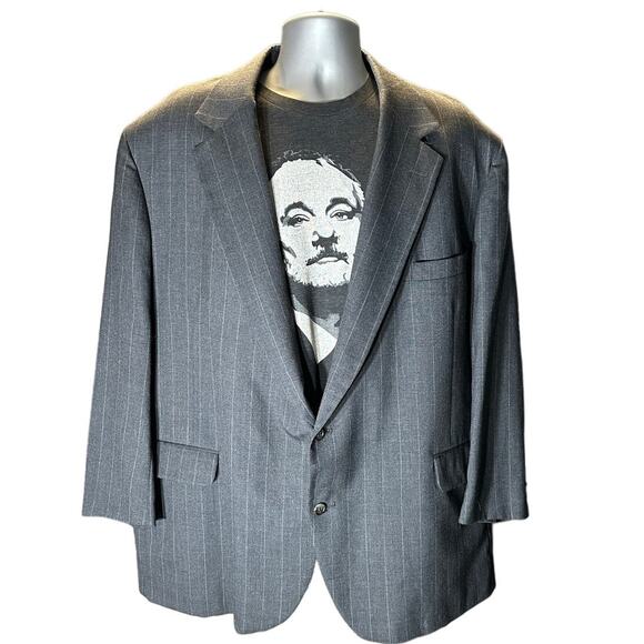 Branford & Taylor Collection Gray Pinstripe Wool Sports Coat Size 50R - Picture 1 of 6